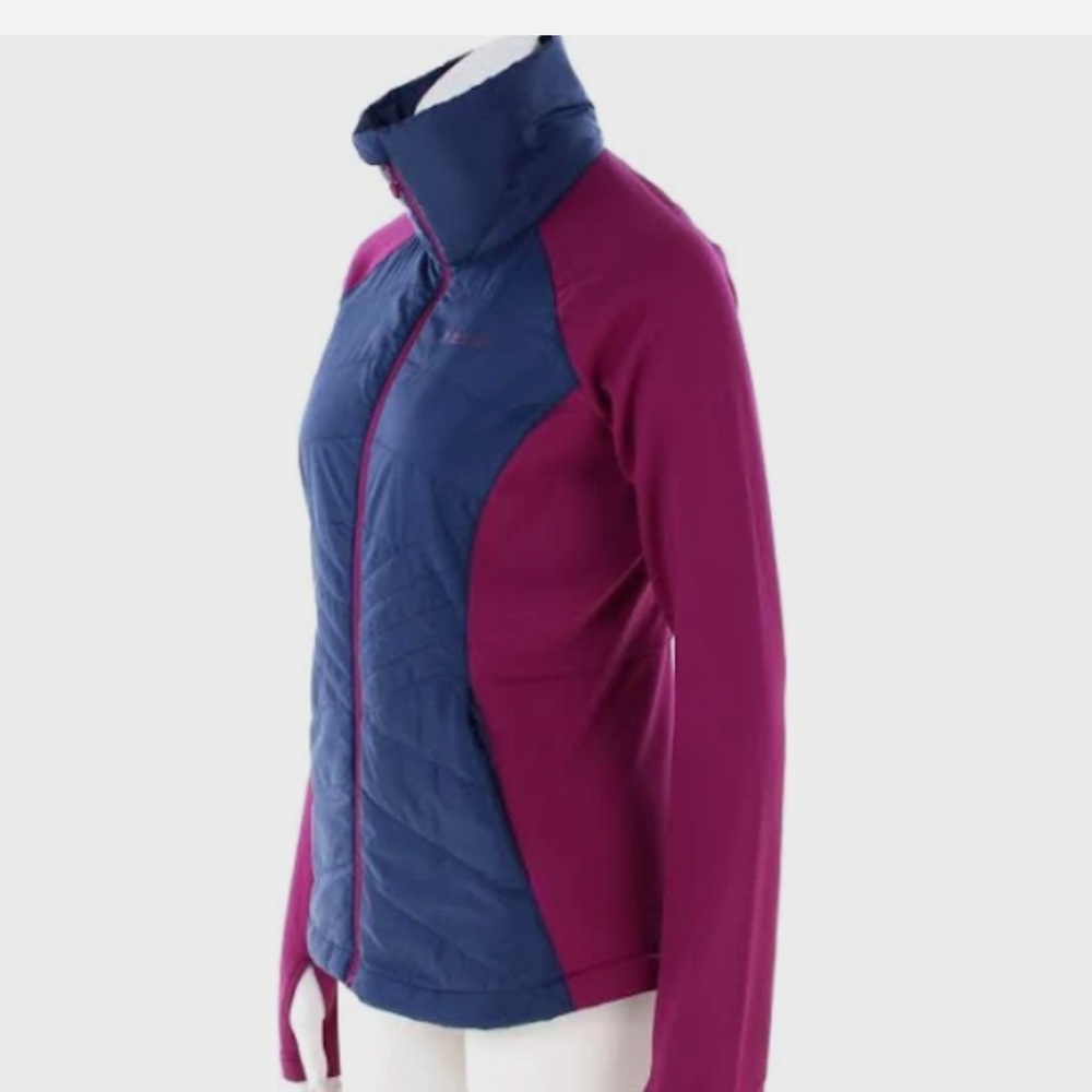 Marmot Women's two-tone Variant Hybrid Jacket in Wild Rose/Arctic Navy